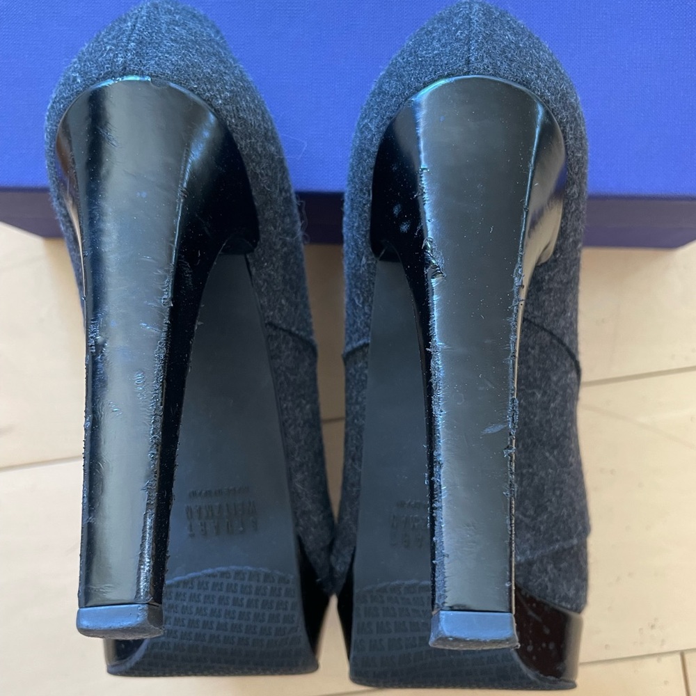 Stuart Weitzman Gray Flannel Closed Toe Stiletto … - image 6